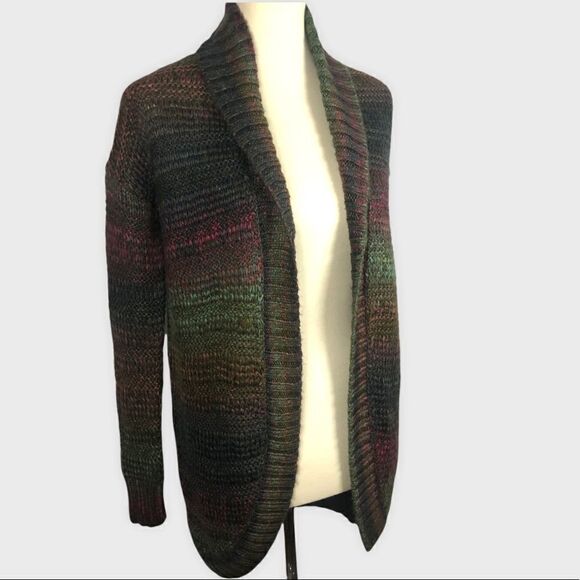 American Eagle Outfitters Muted Multi-Color Cardigan Sweater Size XS Oversized - Picture 1 of 14